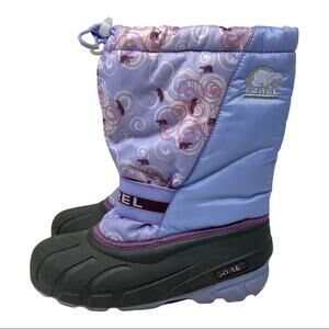 Sorel Big Kid Cub Boot Purple Sweet Pea Wild Orchid Polar Bear Snow Boots Size 6